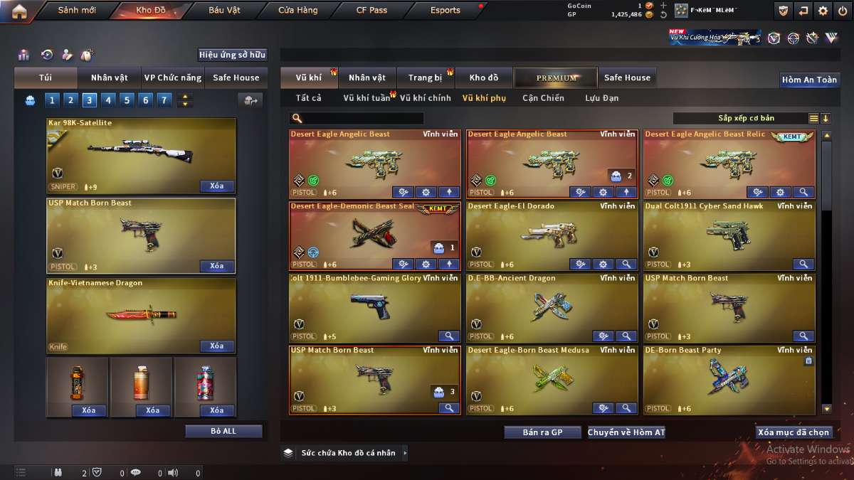 shop acc cf uy tin gia re
